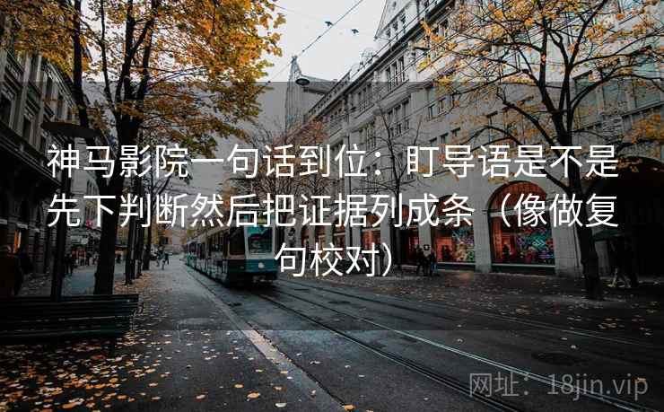 神马影院一句话到位：盯导语是不是先下判断然后把证据列成条（像做复句校对）